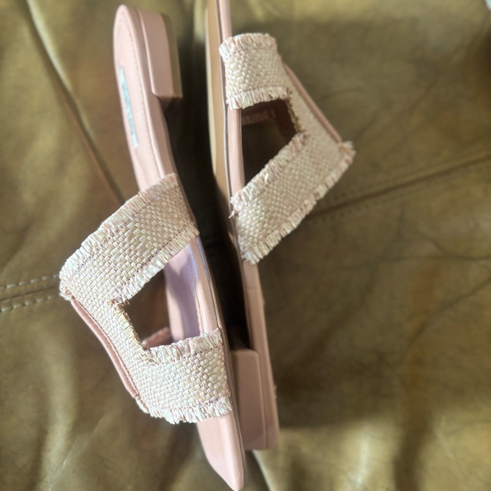 Bibi Lou Raffia Slide Sandals - Picture 2 of 3
